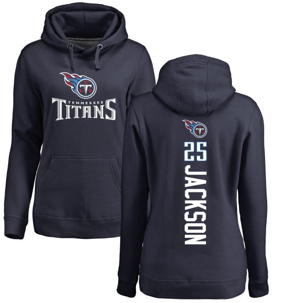 Adoree' Jackson Women's Tennessee Titans Navy Backer Pullover Hoodie ...