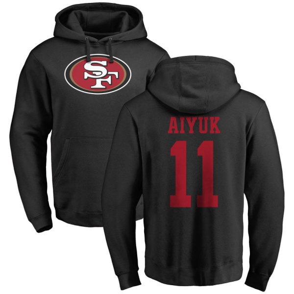 Brandon Aiyuk Men's San Francisco 49ers Black Name & Number Pullover ...
