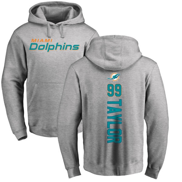 Jason Taylor Youth Miami Dolphins Ash Backer Pullover Hoodie - Pro ...
