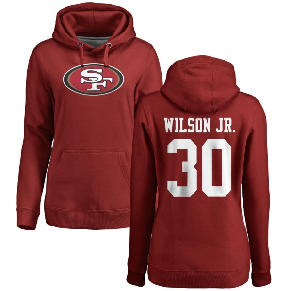 Jeff Wilson Women's San Francisco 49ers Red Any Name & Number Pullover ...